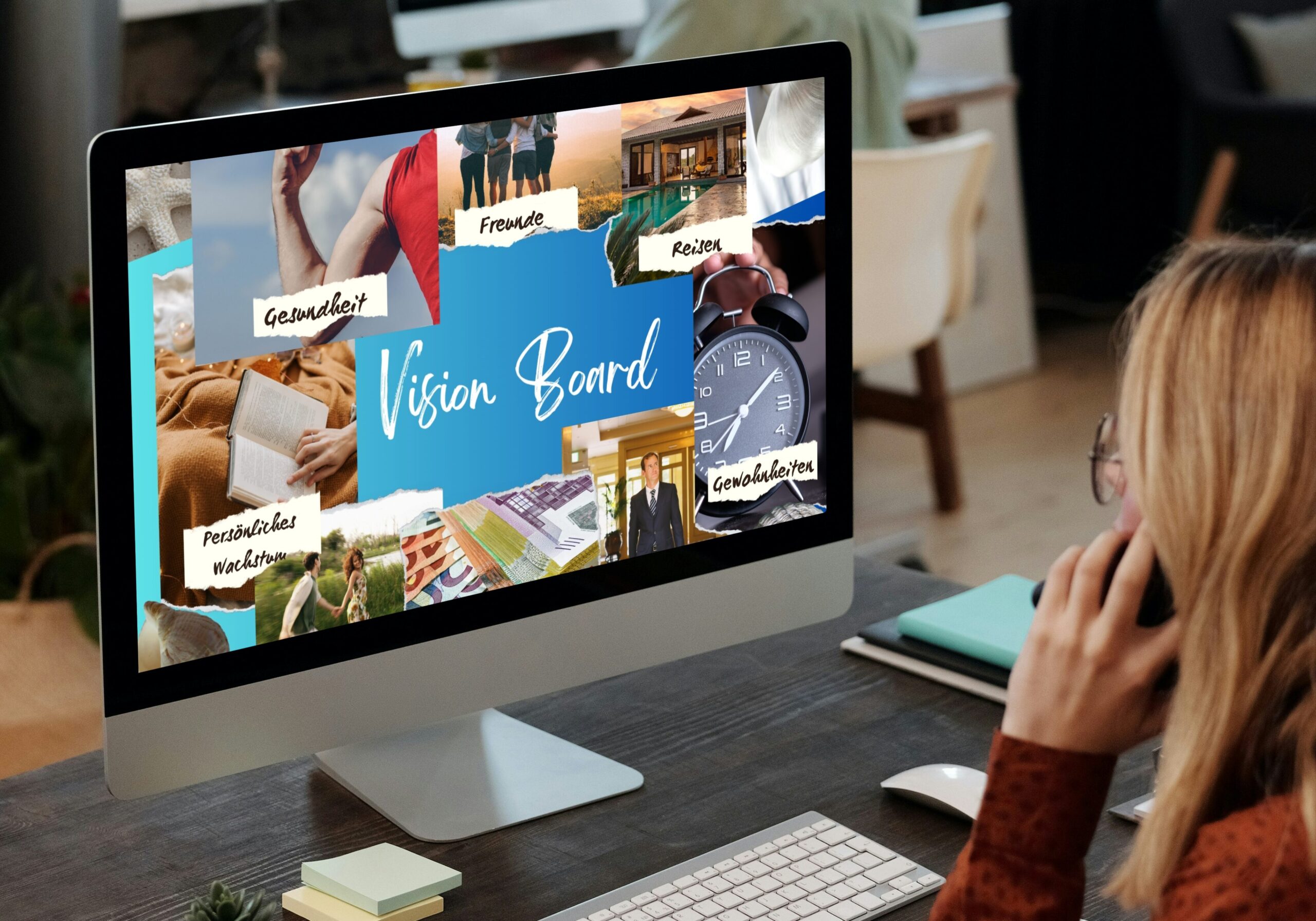 Visionboard auf dem PC, 